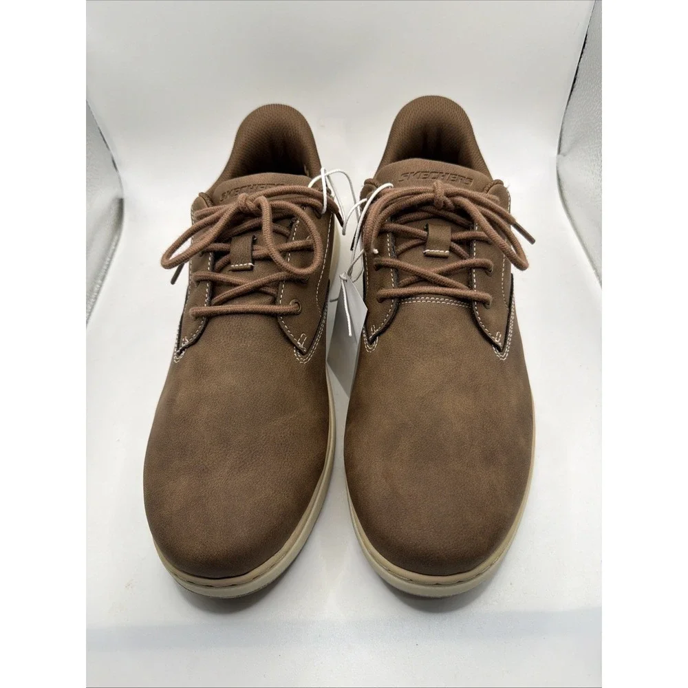 Skechers Swift Fit Shoes Hands-Free Mens Brown Relaxed Fit Memory Foam‎ Size 8.5